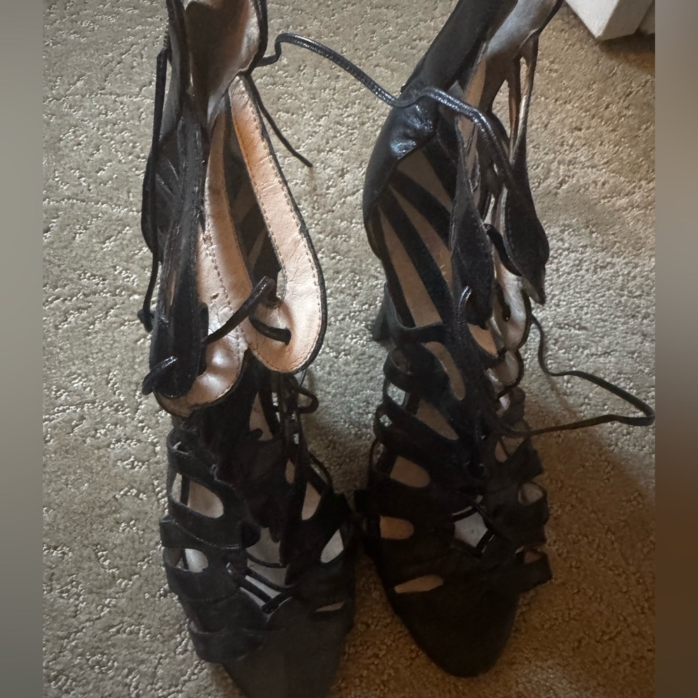 Nine West lace up heels